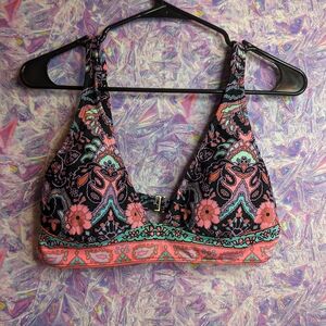 Gibson & Latimer Multicolor Bikini Top With Padding And Hooked Back